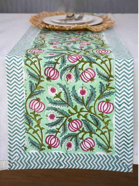 Pomegranate & Sage Vine Table Runner