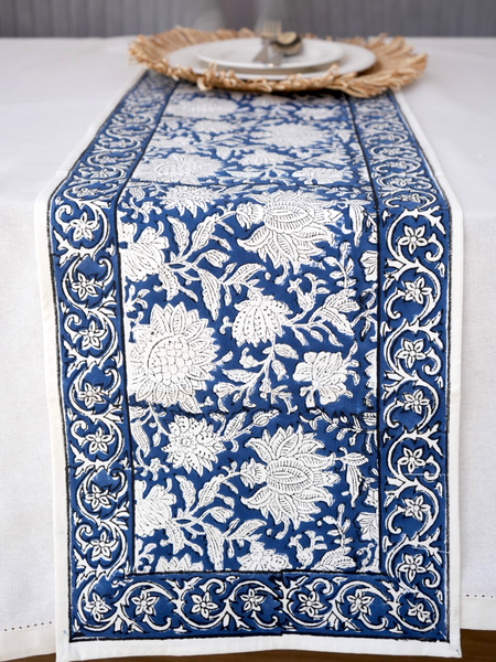 Oriental Flower Garden table runner