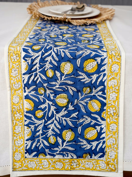 Golden Pomegranate Table Runner