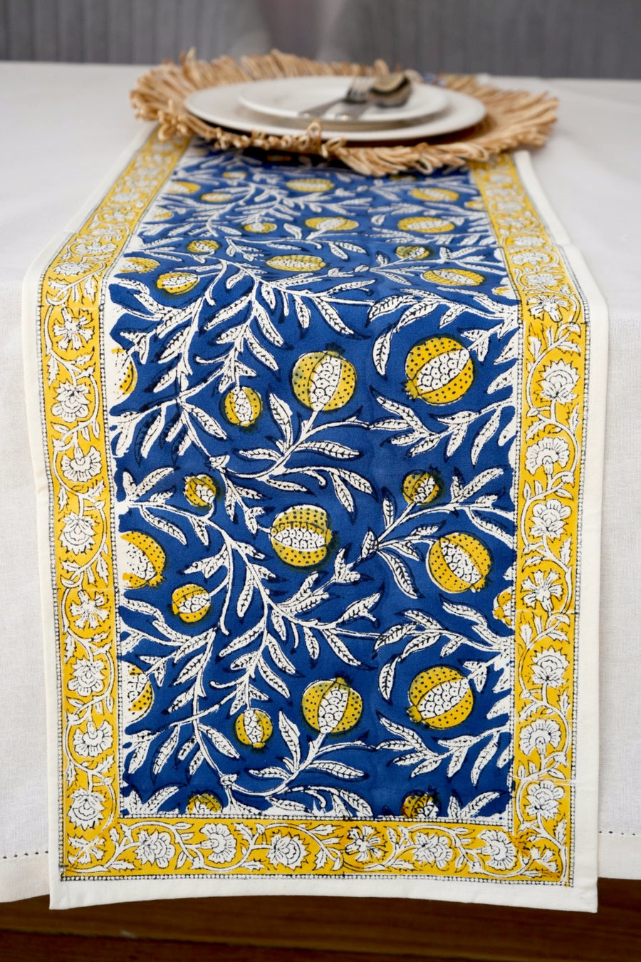Golden Pomegranate Table Runner