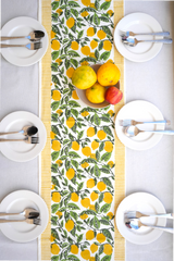 Lemon groove summer table runner