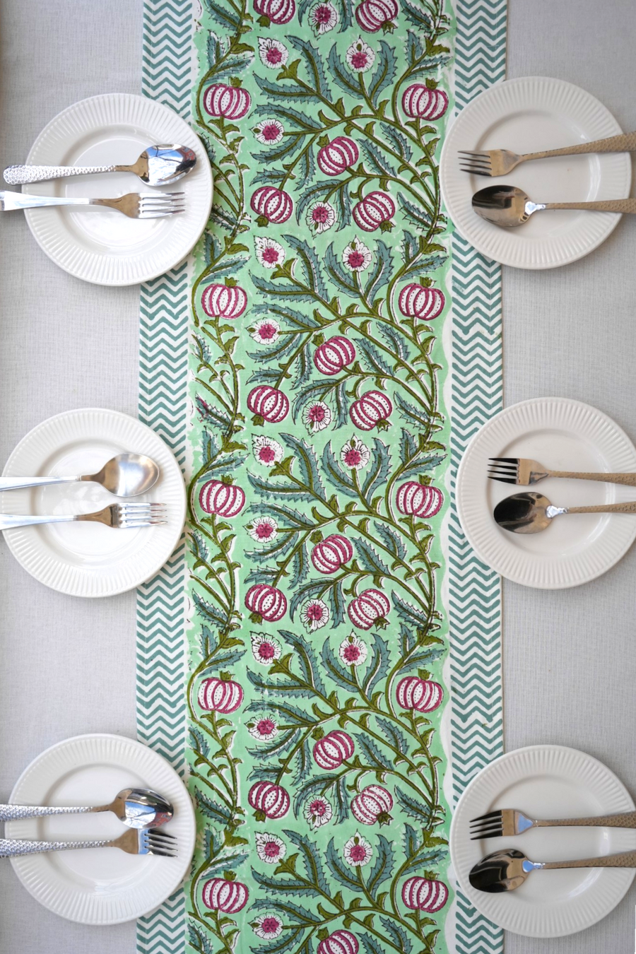 Pomegranate & Sage Vine Table Runner