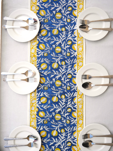 Golden Pomegranate Table Runner