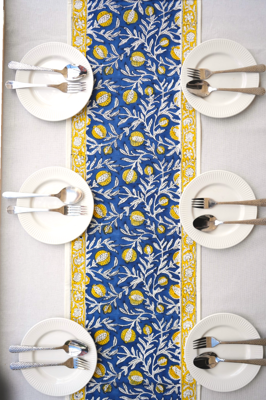 Golden Pomegranate Table Runner