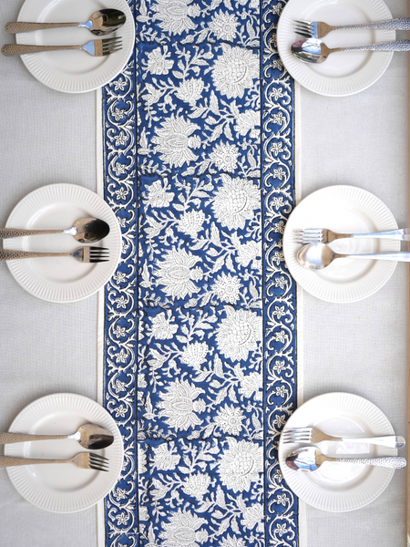 Oriental Flower Garden table runner