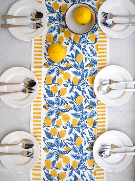 Moon Light Lemon Grove Table runner