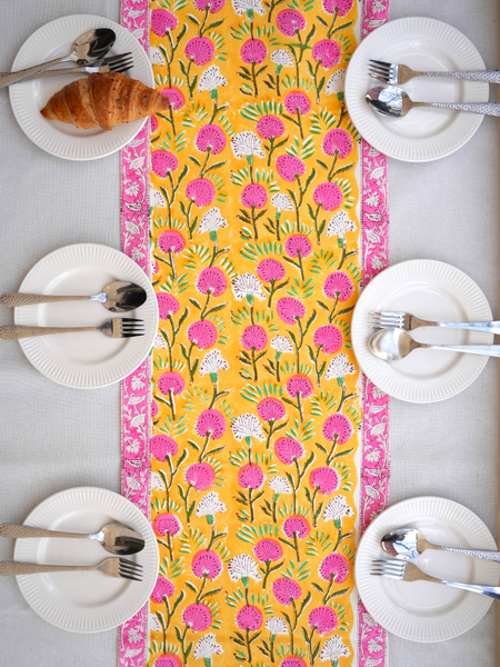 Saffron Bloom Table Runner