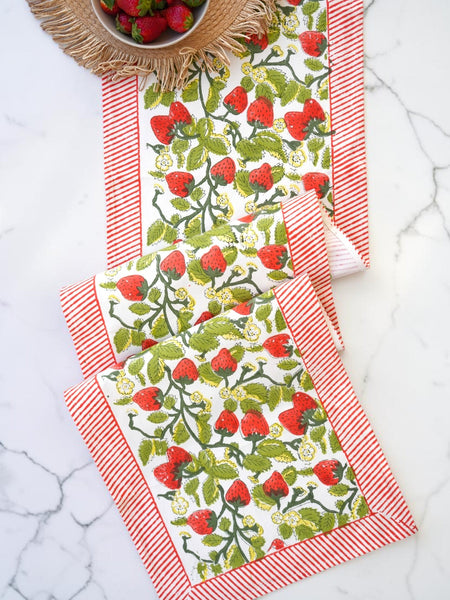 Strawberry feast Table runner