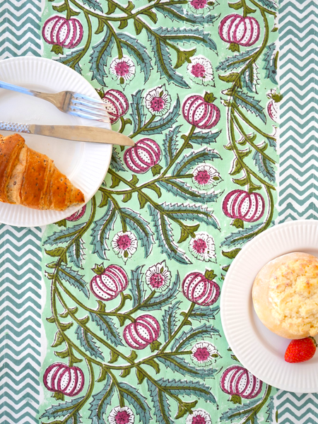 Pomegranate & Sage Vine Table Runner