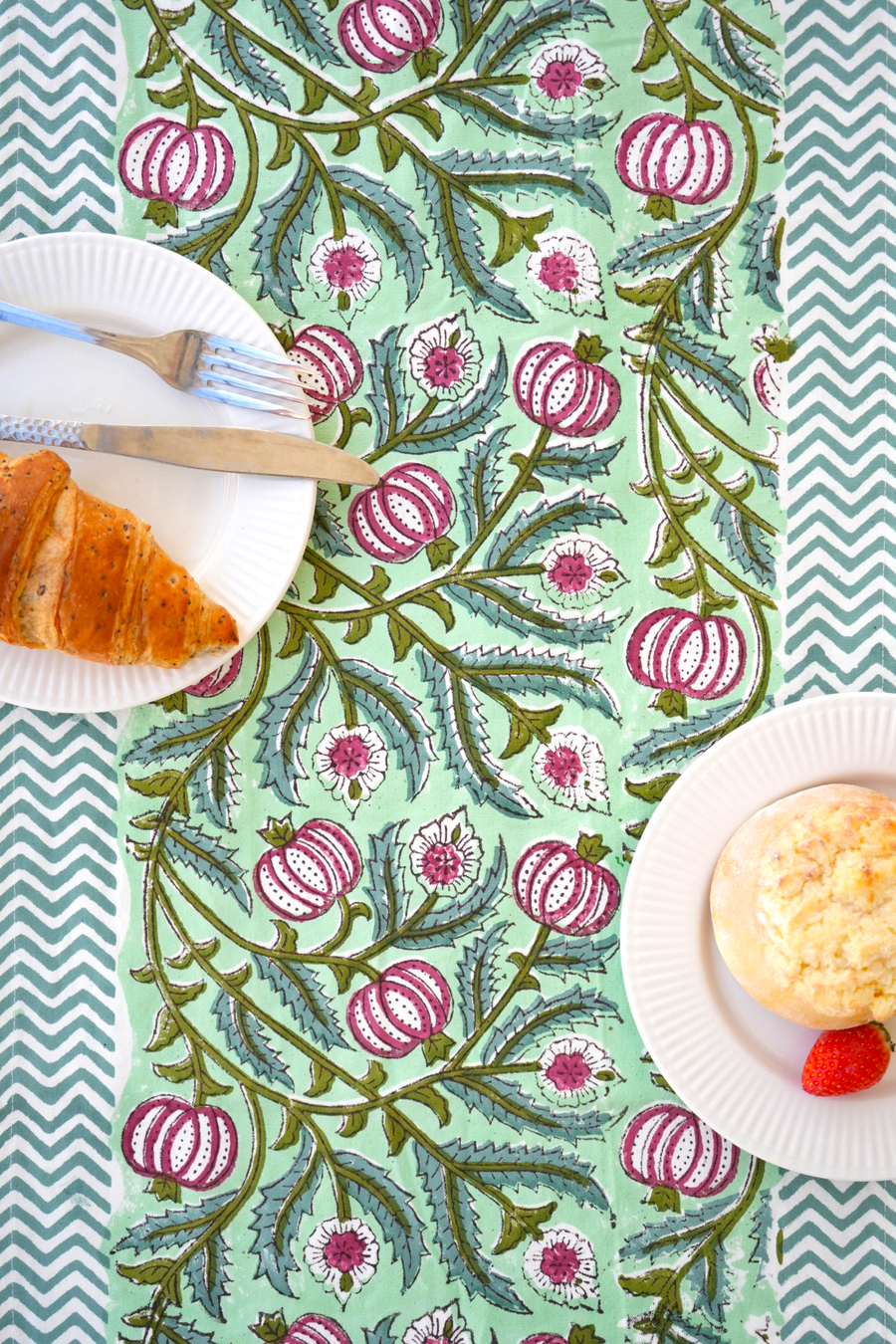 Pomegranate & Sage Vine Table Runner