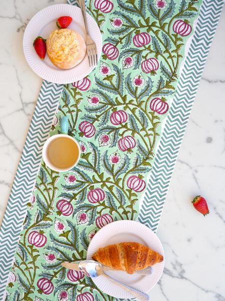Pomegranate & Sage Vine Table Runner