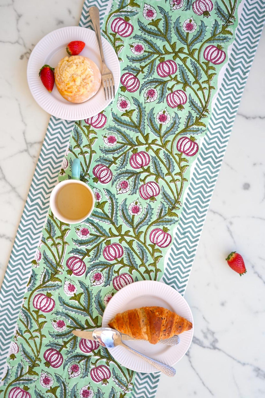 Pomegranate & Sage Vine Table Runner