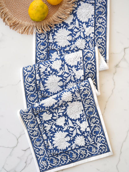 Oriental Flower Garden table runner