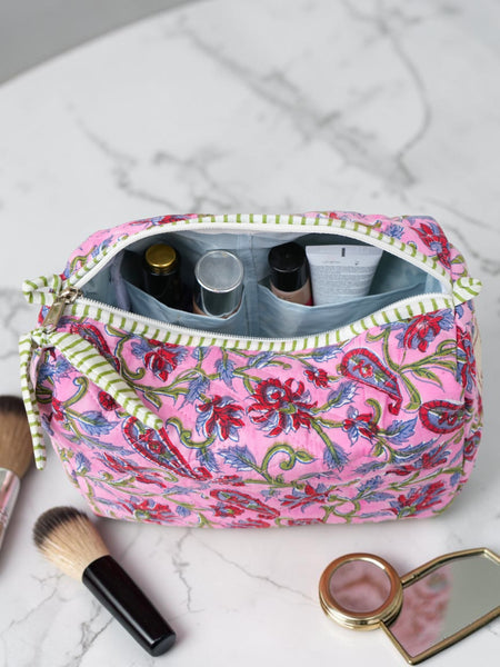 Quilted pouch in Purple Boho Blush