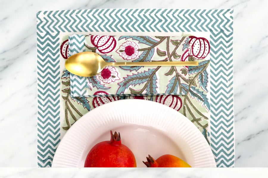 Table Placemat with matching napkin-Christmas Time
