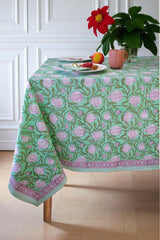 Turquoise Pomegranate Grove Tablecloth