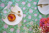 Turquoise Pomegranate Grove Tablecloth