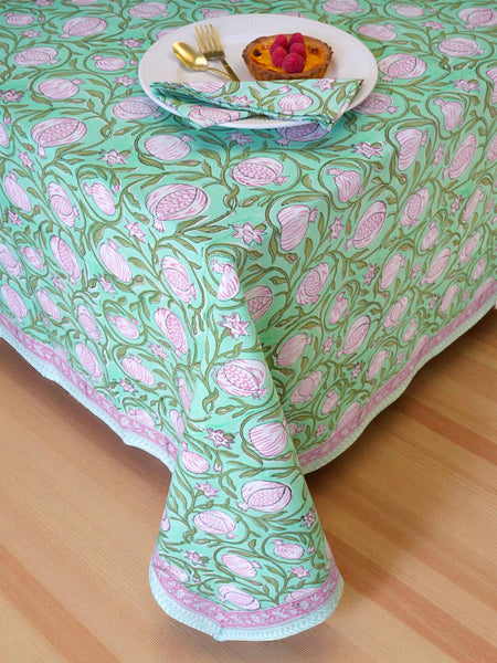 Turquoise Pomegranate Grove Tablecloth