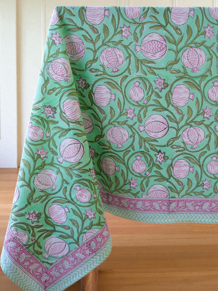 Turquoise Pomegranate Grove Tablecloth