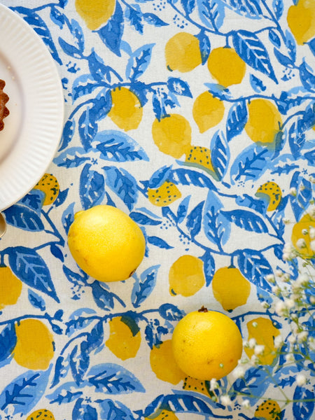 Moolight Lemon Groove Tablecloth