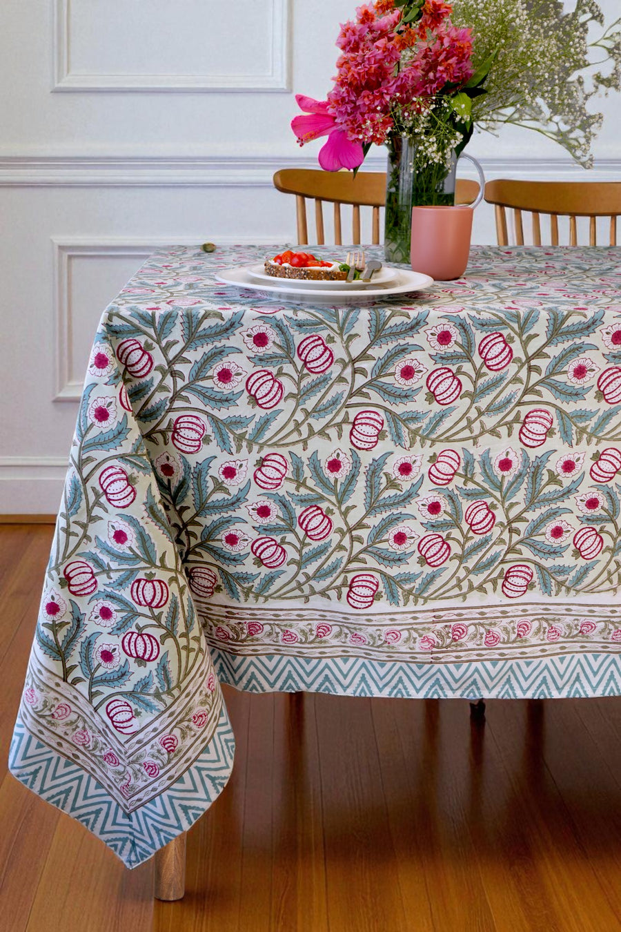 Pomegranate & Sage Vine Tablecloth