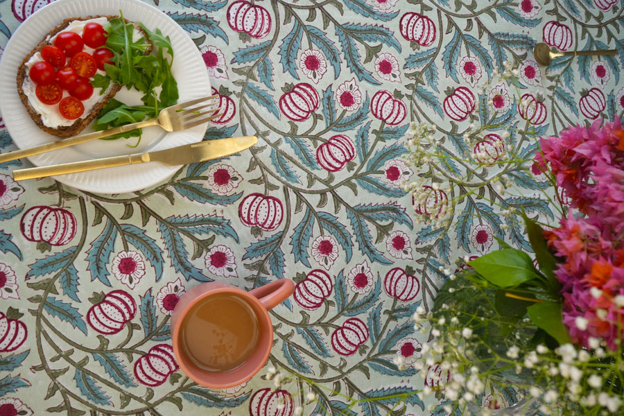 Pomegranate & Sage Vine Tablecloth