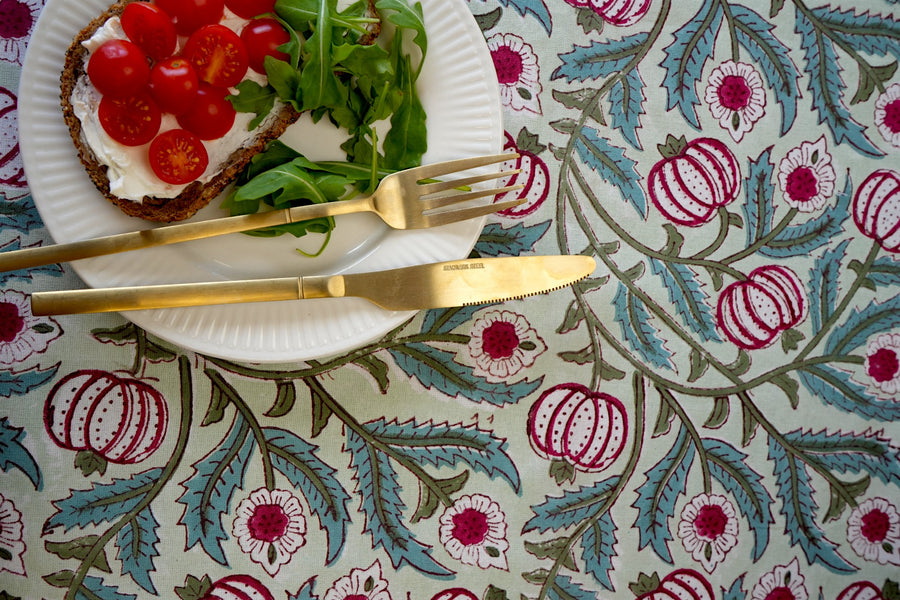 Pomegranate & Sage Vine Tablecloth