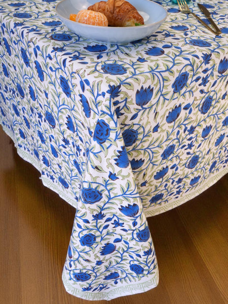 Blue Rose Garden Tablecloth
