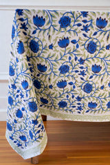 Blue Rose Garden Tablecloth