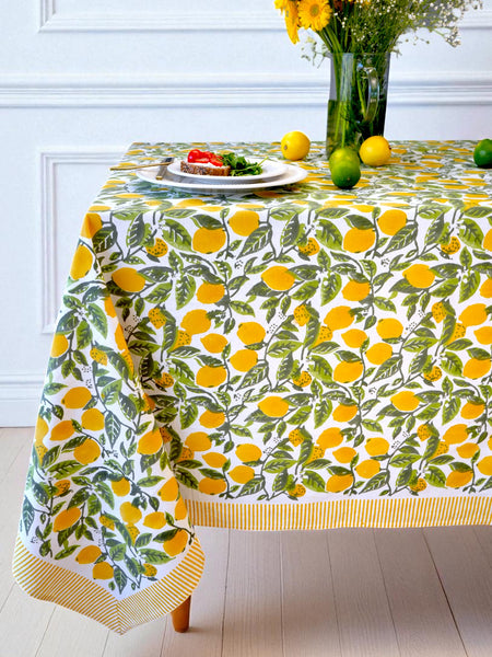Summer Lemon Groove Tablecloth
