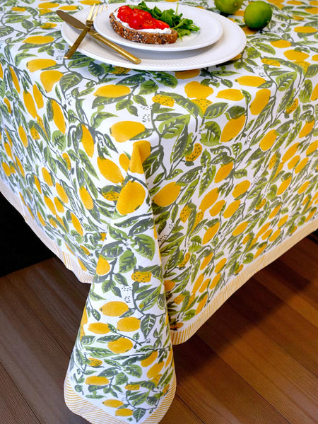 Summer Lemon Groove Tablecloth