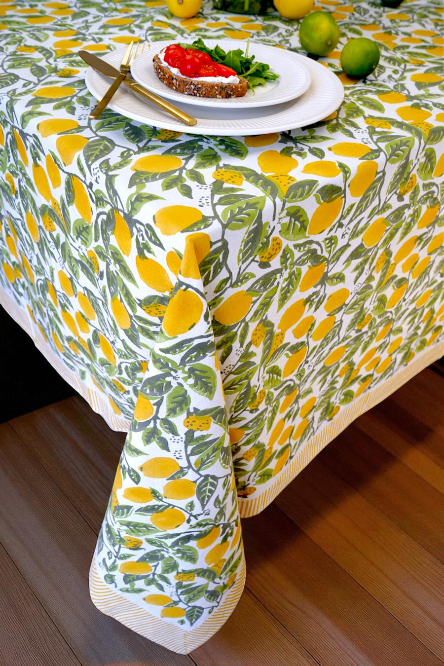 Summer Lemon Groove Tablecloth