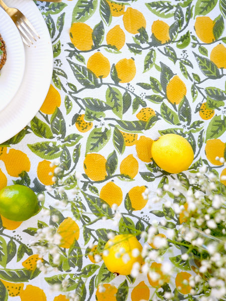 Summer Lemon Groove Tablecloth