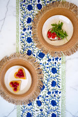Blue Rose Garden Table Runner