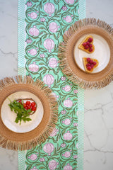 Turquoise Pomegranate Grove Table Runner
