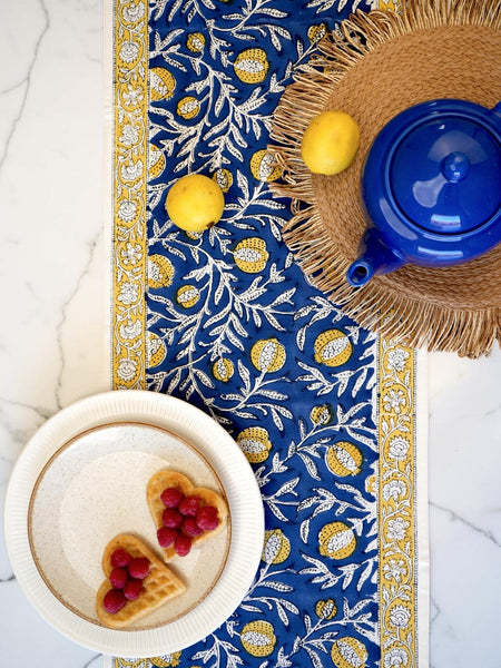 Golden Pomegranate Table Runner