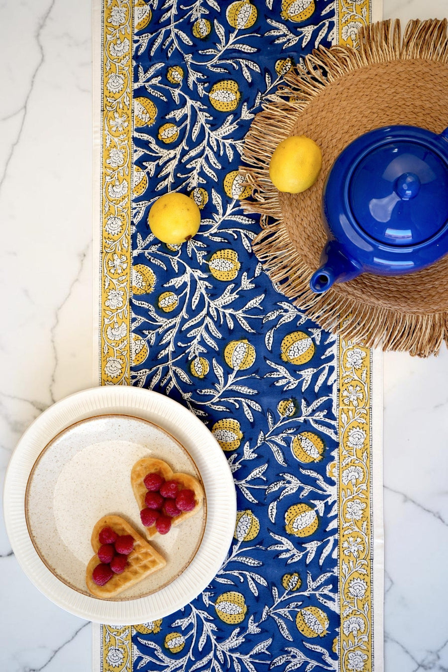Golden Pomegranate Table Runner