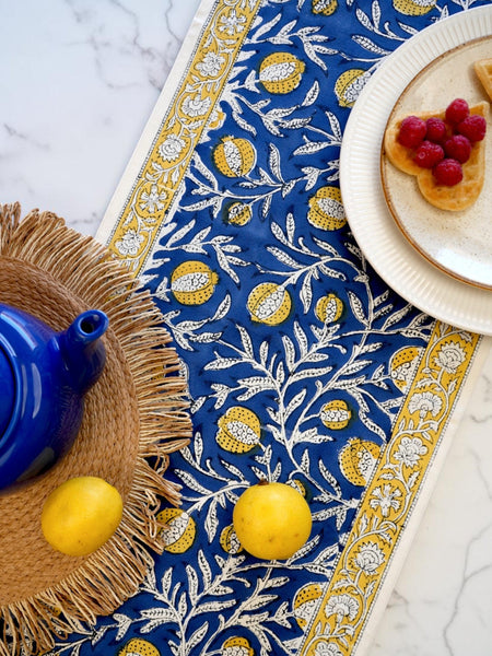 Golden Pomegranate Table Runner
