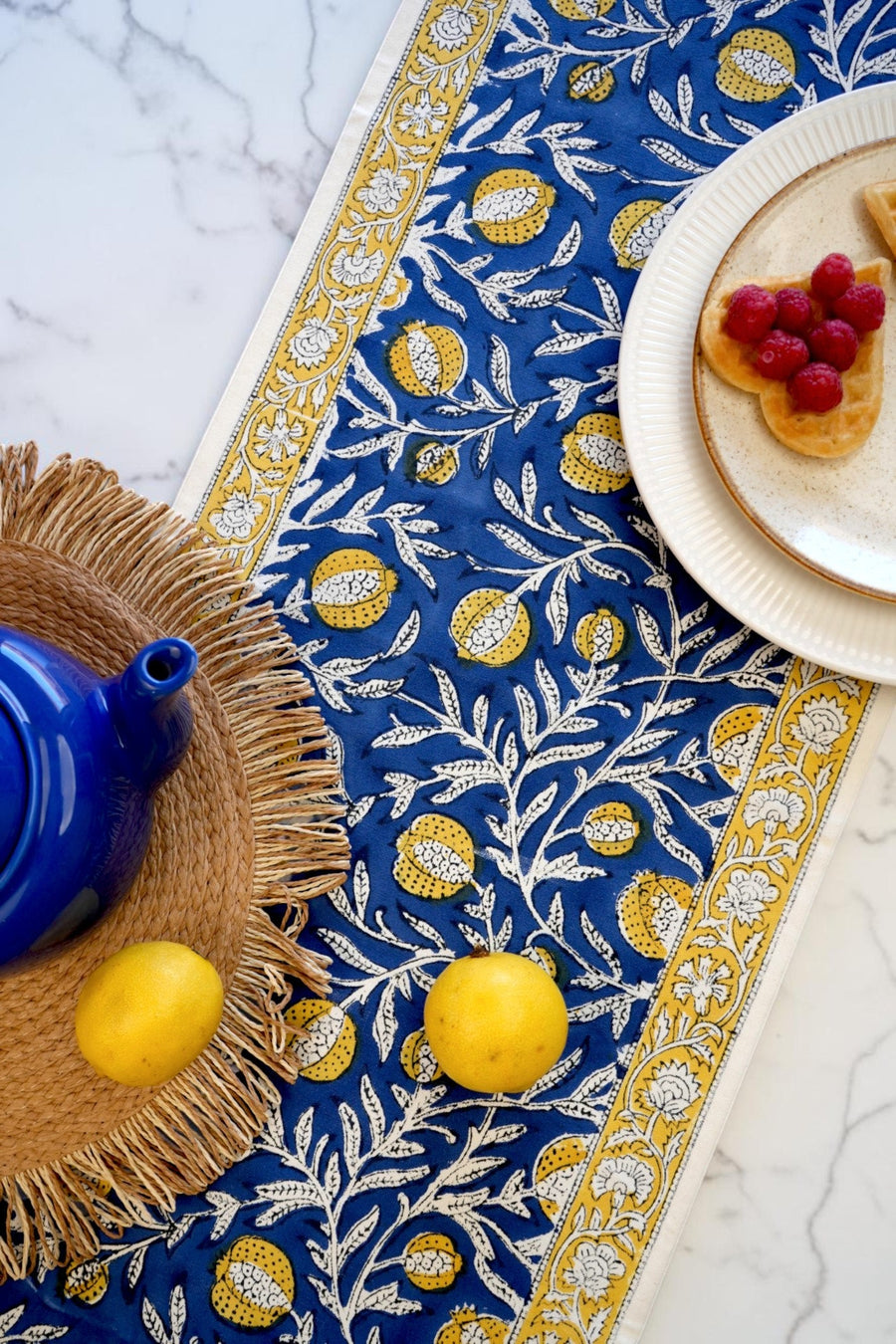 Golden Pomegranate Table Runner