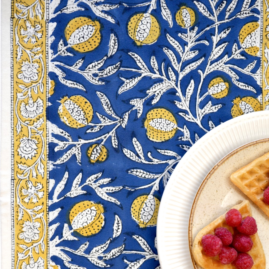 Golden Pomegranate Table Runner