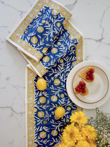 Golden Pomegranate Table Runner