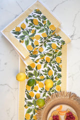 Lemon groove summer table runner