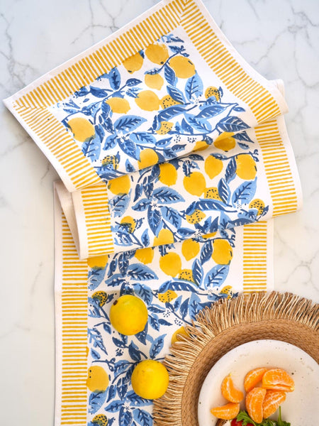 Moon Light Lemon Grove Table runner