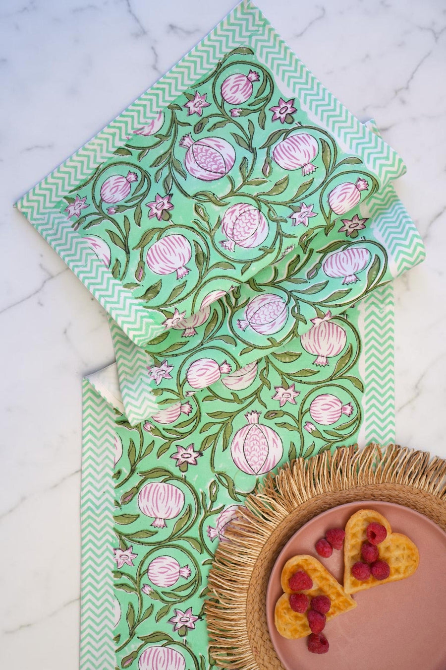 Turquoise Pomegranate Grove Table Runner