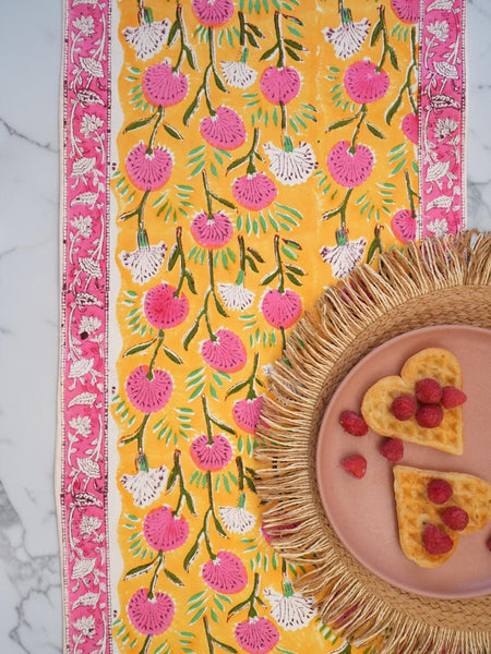Saffron Bloom Table Runner
