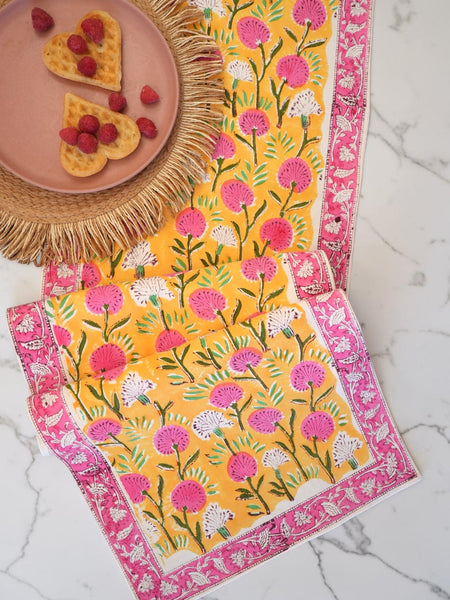 Saffron Bloom Table Runner