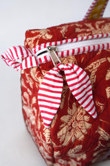 Quilted Duffle Bag in Ruby Vine