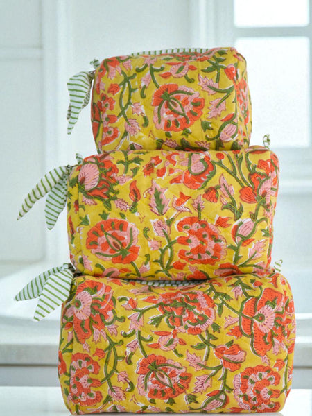 Quilted Pouch in Marigold Morning