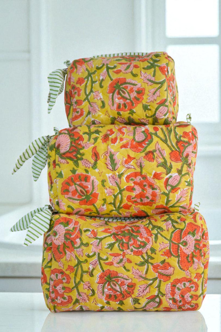 Quilted Pouch in Marigold Morning