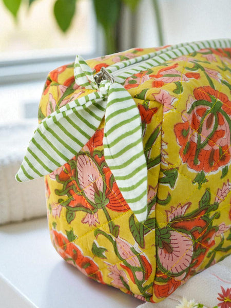 Quilted Pouch in Marigold Morning
